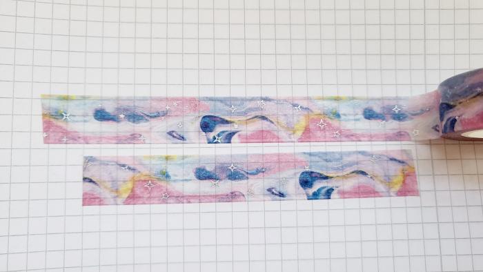 Washi Tape Marmor Rosa Blau